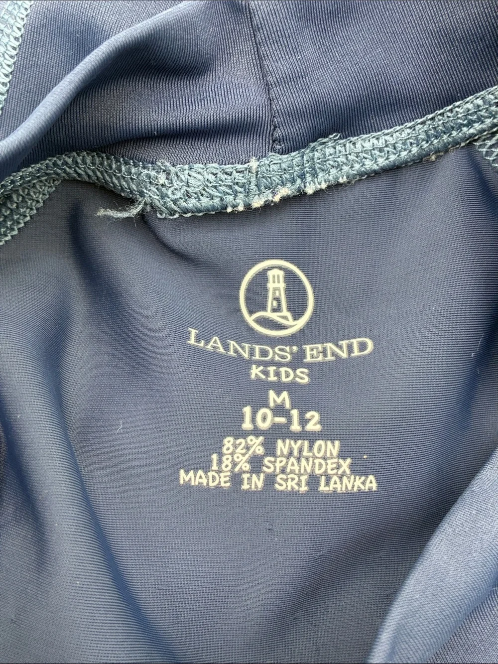 Kid’s Lands’ End Short-Sleeve Rash Guard Swim Shirt